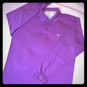 Men’s Lacoste Purple Long Sleeved Polo